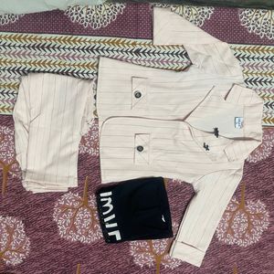 Unisex Cute Peach Suit