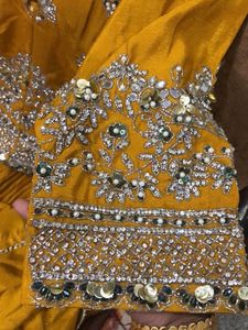 Elegant Mustard Yellow Embellished Outfits