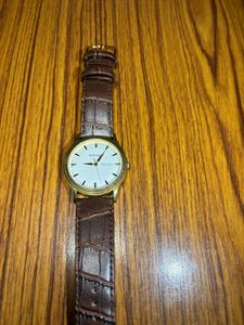 Titan Men Lether Watch With Brown Strap New Condit