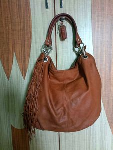 Imported Brown Leather Handbag