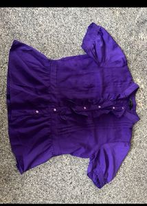 Purple Ruffle Top
