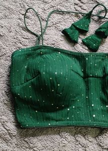 Green Sequence Blouse
