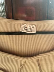 Beige Long Sleeve Top