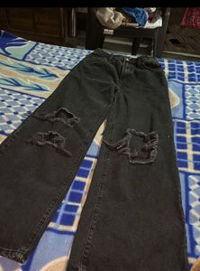 Black ripped jeans