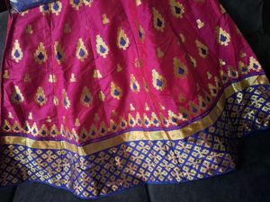 Pink &amp; Gold Embroidered Girls Dress