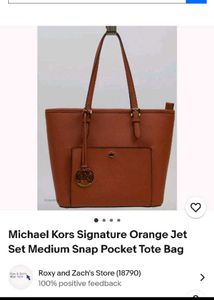 Michael Kors Orange Jet Set Tote