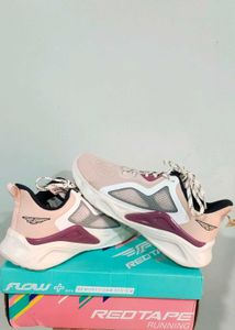 Red Tape Women Pink Mesh Walking Shoes