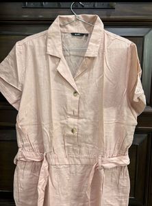 Blush Pink Belted Jumpsuit