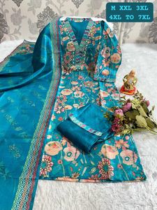 Kurti With Pant And Dupatta Set