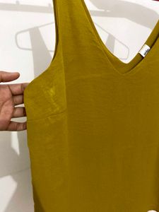 Yellow slip top