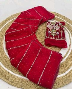 Gorgeous Red Embroidered with handwork Blouse