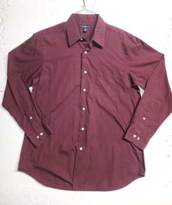 barrow brand Men's Burgundy Long Sleeve Shirt