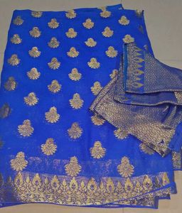 Blue pattu saree