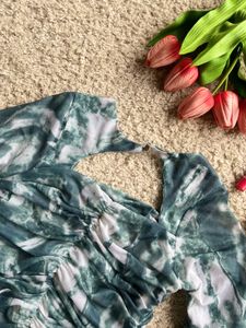 Tie-Dye Ruched Top
