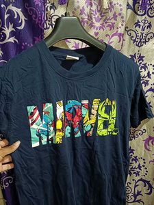 Marvel Superheroes Graphic Navy Blue T-Shirt