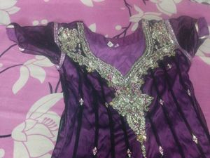 PURPLE&amp;BLACK  DRESS