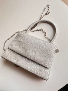 Silver Sling Bag