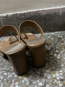 Nude  Woman Block  Heels