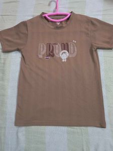 Brown Graphic Tee - &#34;Proud&#34; Design
