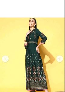 Anarkali Kurta Green