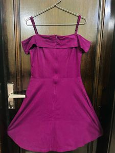 Purple Fit &amp; Flare Dress