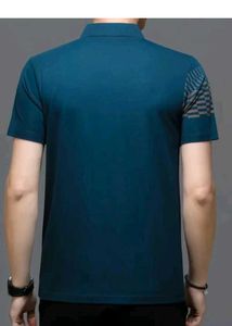 Colour Block Men Blue Tshirt