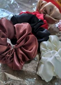 Silk Scrunchie Set  (Pack 5)