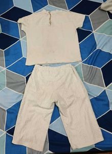 White Cotton Co-ord Set