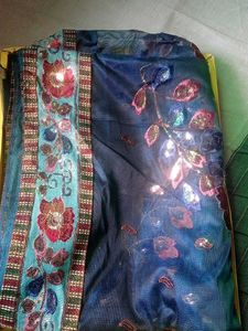 Sale Elegant Blue Saree