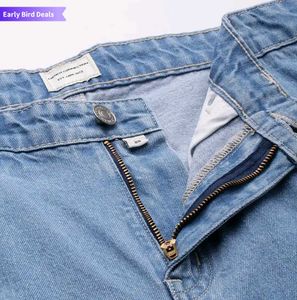 Wide Leg Jeans - Light Wash Denim