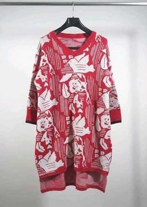 Red & White Patterned stylish kurta