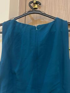 Faballey Elegant Teal Maxi Dress