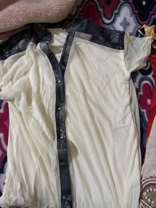 Stylish White Button-Down Top