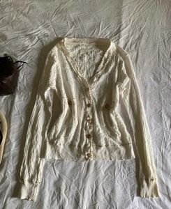 SAVANA Vintage Cream Knit Cardigan💮🌷
