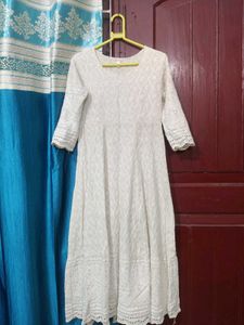 White Chikankari Embroidered Kurta Set