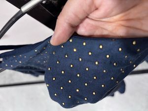 Cute Navy Polka Dot Top