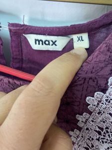 Purple Lace Trim Kurta