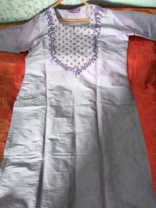 Gently Used Lavender Kurta With Bottom&amp;Dupatta