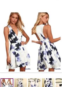 Beautiful Blue And White Dress