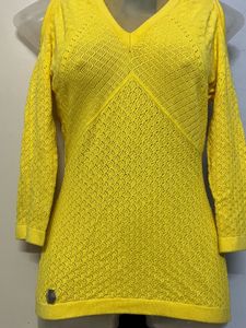 branded Yellow Knit winter Top