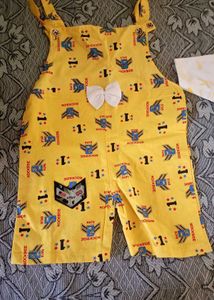 Cute Yellow Baby Overalls