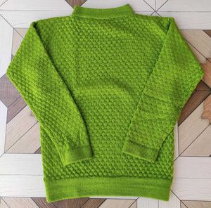 Bright Green Knit Sweater