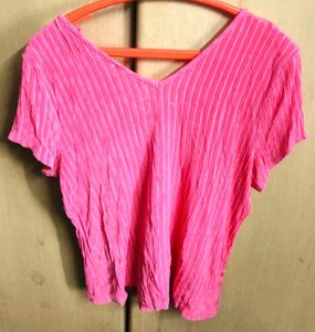 Pink Textured Top