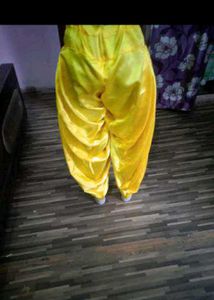 Yellow Ethnic Bottom Satin