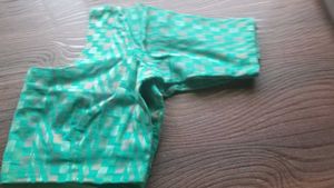 Green handloom Cotton Blouse