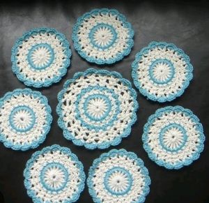 Blue White Coaster
