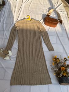Ribbed Knit Midi Dress