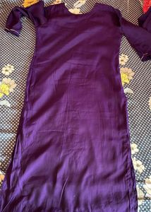 purple elegant kurta pant set