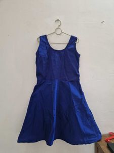 Elegant Blue Sleeveless Dress
