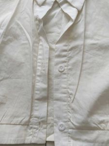 White Cropped Shirt